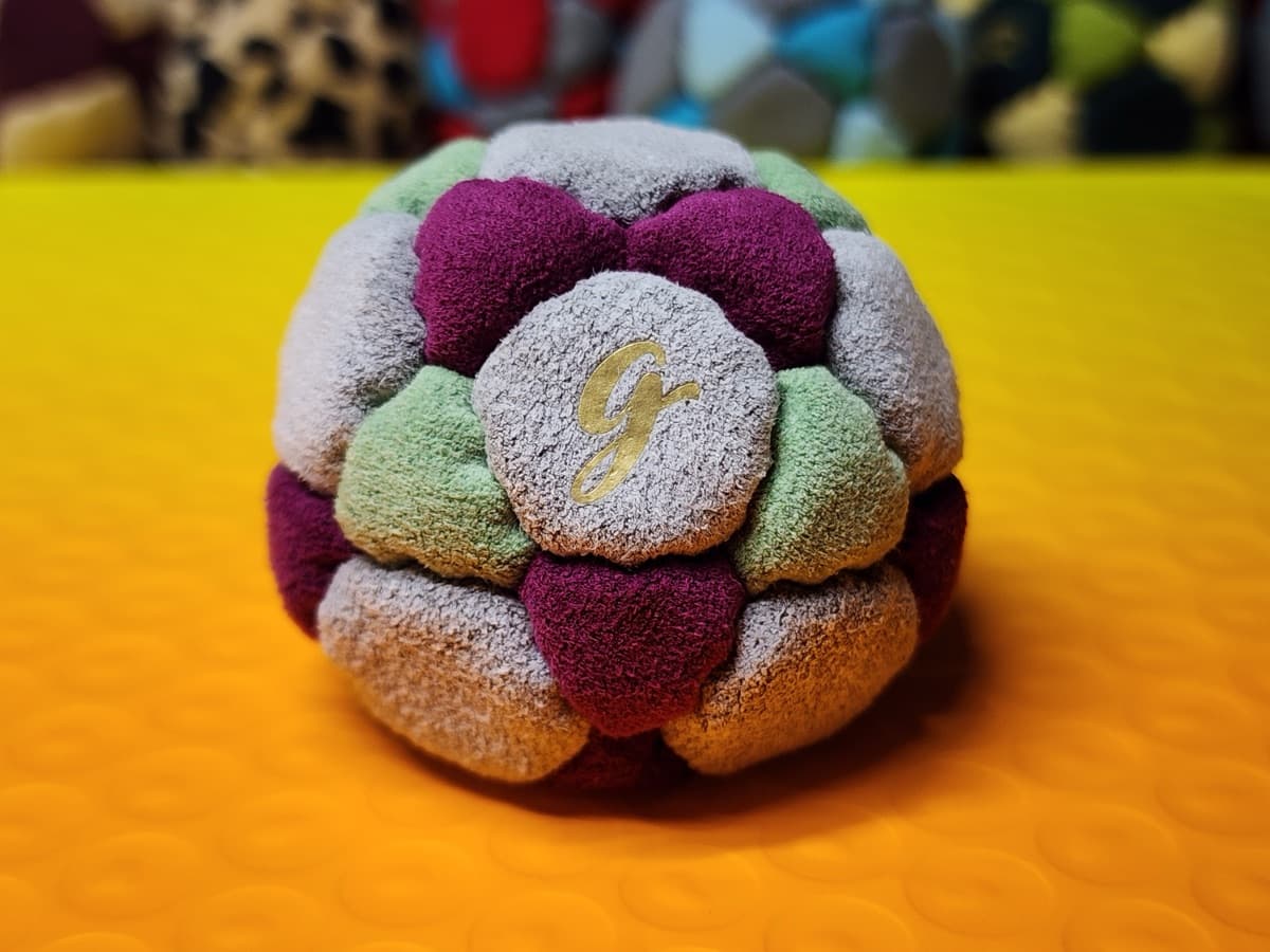 32-panel handmade freestyle footbag by G — 32-Panel Footbag by G (#99)