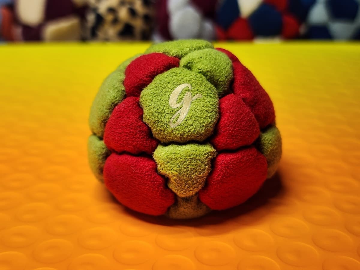 32-panel handmade freestyle footbag by G — 32-Panel Footbag by G (#91)