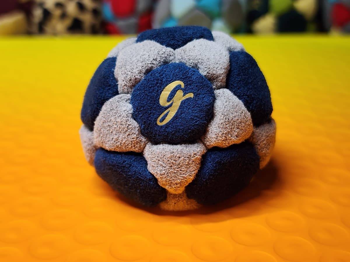 32-panel handmade freestyle footbag by G — 32-Panel Footbag by G (#100)