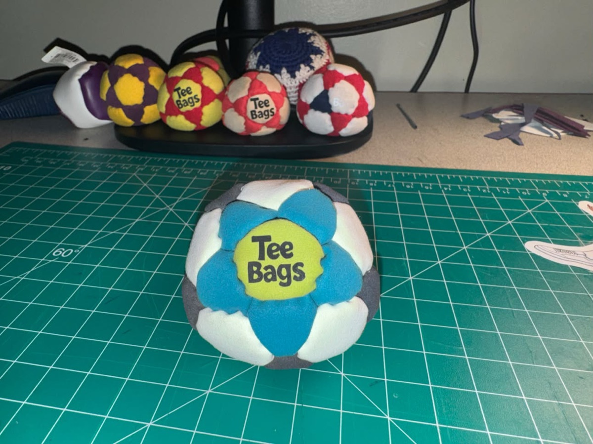Freestyle footbag stitched by Tee Bags