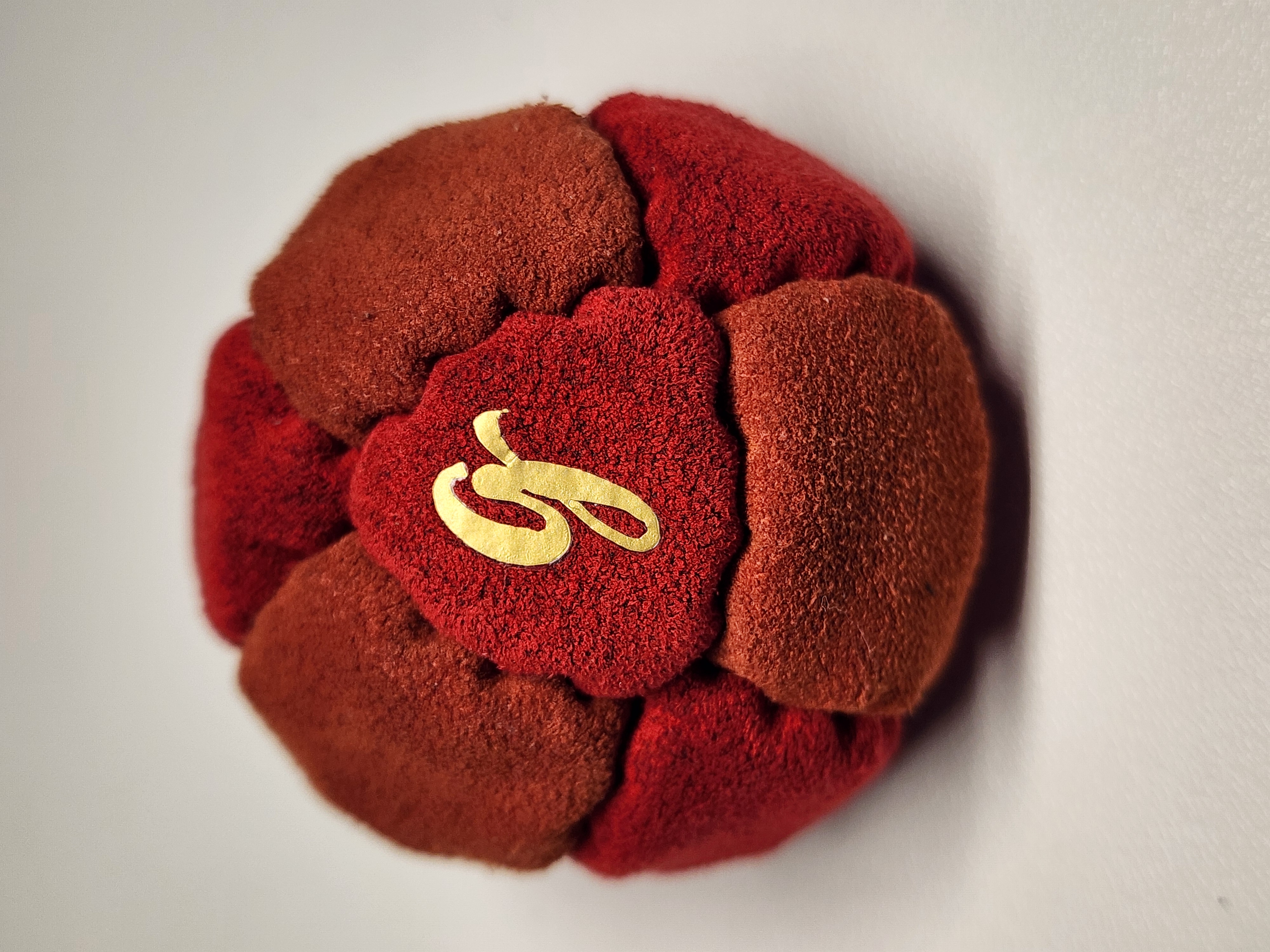 14-Panel Freestyle Footbag by G (#1) — Stitched by freestyle player G. 14-panel footbag (2 inch, 65g) made with Ultrasuede LX and stainless steel fill — the best materials for freestyle. Built to hold up to real play, not fall apart after a week.